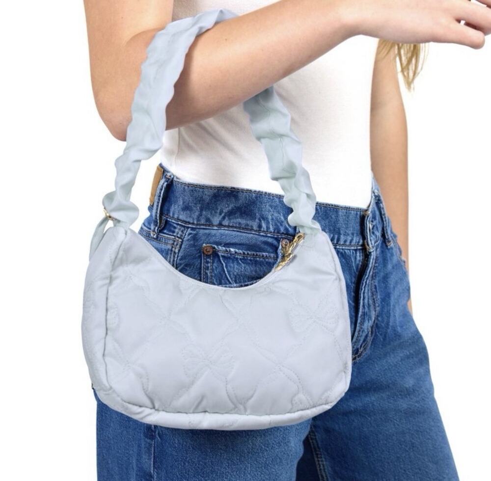 Love Shack Fancy x Target Yoobi Floral Shoulder Bag Breezy Blue Hobo Purse NWT